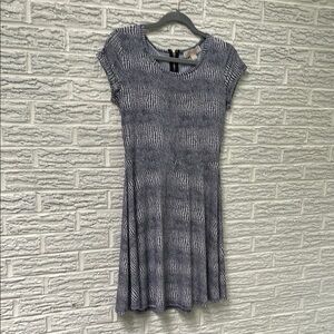 MICHAEL Kors navy blue and white dress with gold back zipper